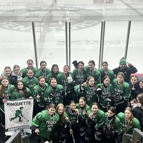 Les championnes de ringuette de 7e et 8e